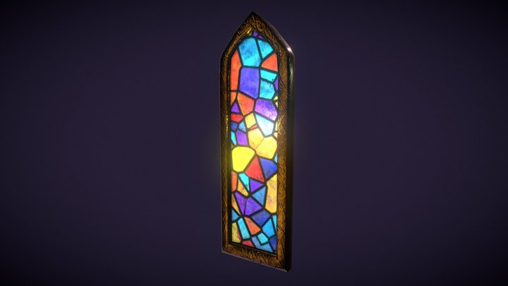Stained Glass Small Window 3D Model