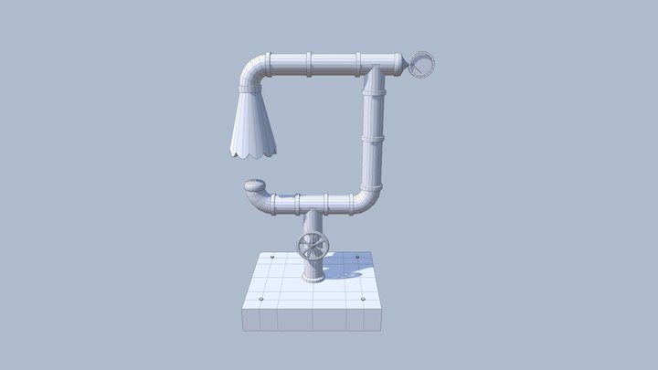 pipe lamp concept art 3D Model