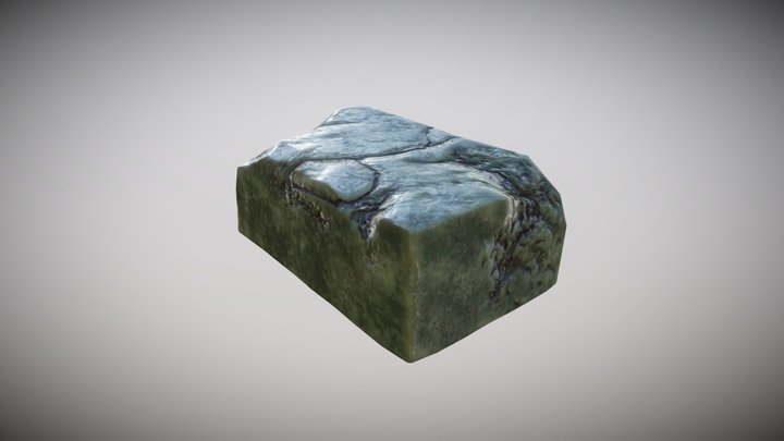 A simple temple stone 3D Model