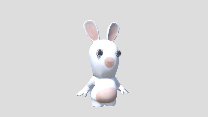 Rayman Raving Rabbids - Rabbid (Custom Rigged) 3D Model