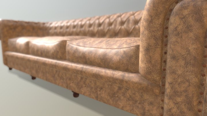 Sillón chesterfield 3D Model