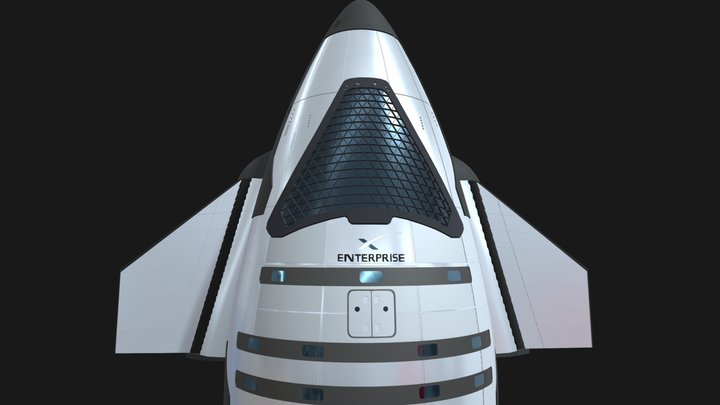starship spacex inspireted Debney version 3D Model