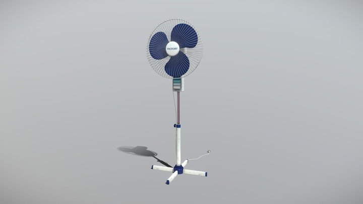 Air fan from the 90s (lowpoly) 3D Model