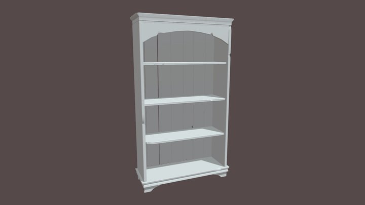 Old Wooden Shelf 3D Model