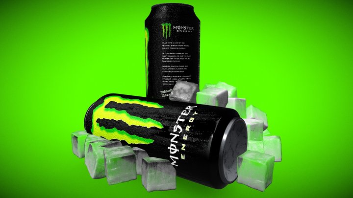 Monster energy scene 3D Model