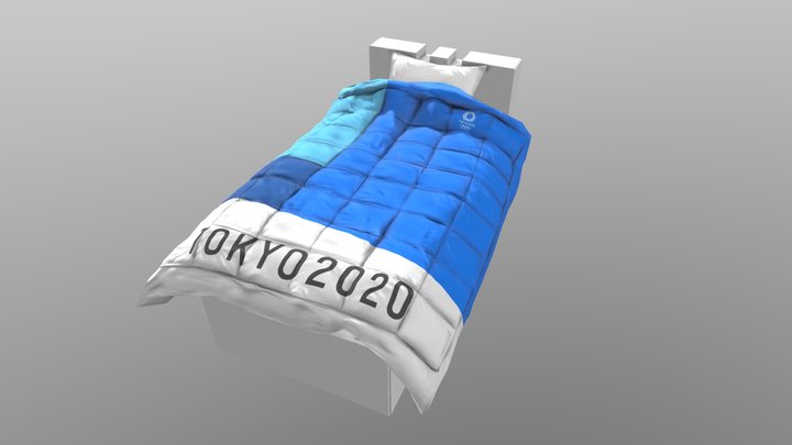 Cardboard Olympic Bed 2020 3D Model