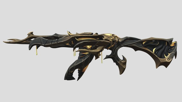 Gold Primordium Vandal | Valorant 3D Model