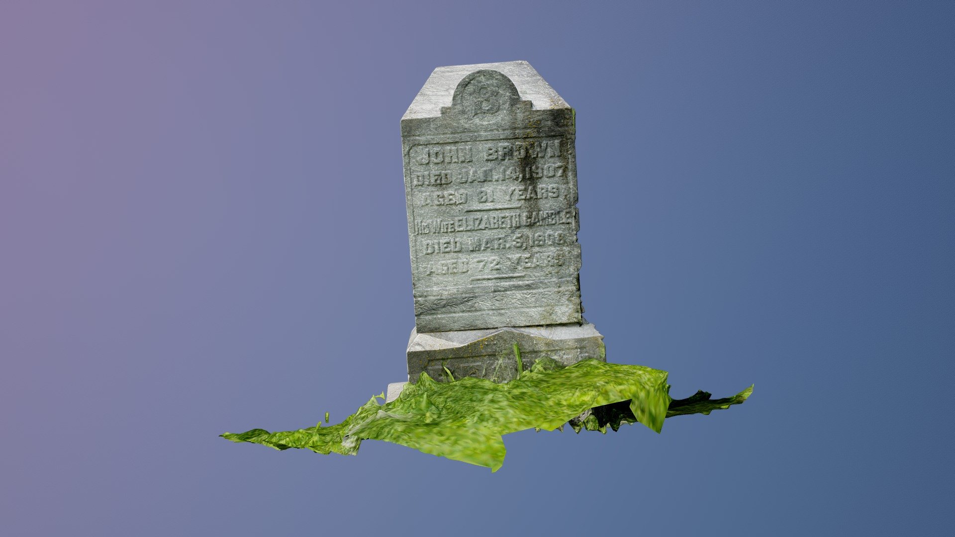 Headstone of John Brown and Elizabeth Gamble