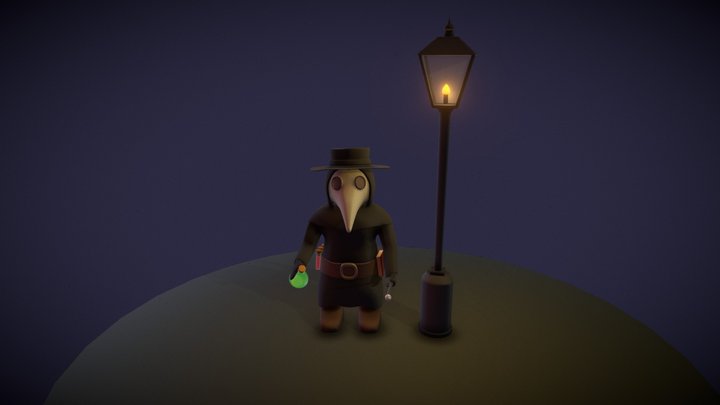 Tiny plague doctor 3D Model
