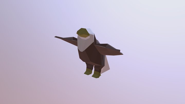 Low Poly Eagle 3D Model