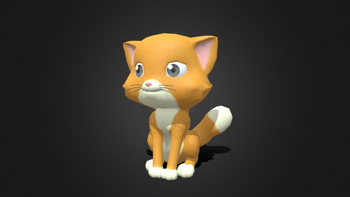 Cute Little Kitty 3D Model