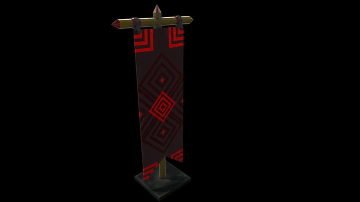 Flag Banner 3D Model