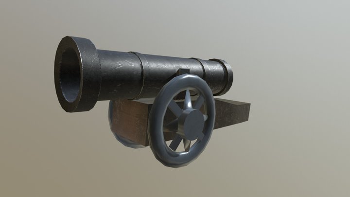 Large Cannon 3D Model