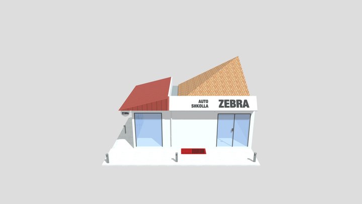 Driving School Zebra 02 3D Model