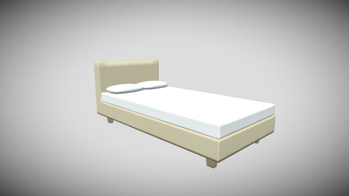 A Simple Bed 3D Model