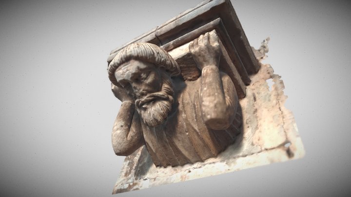 Ménsula con Atlante en Monasterio de Veruela 3D Model