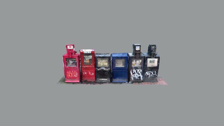 Newsbox Row 3D Model