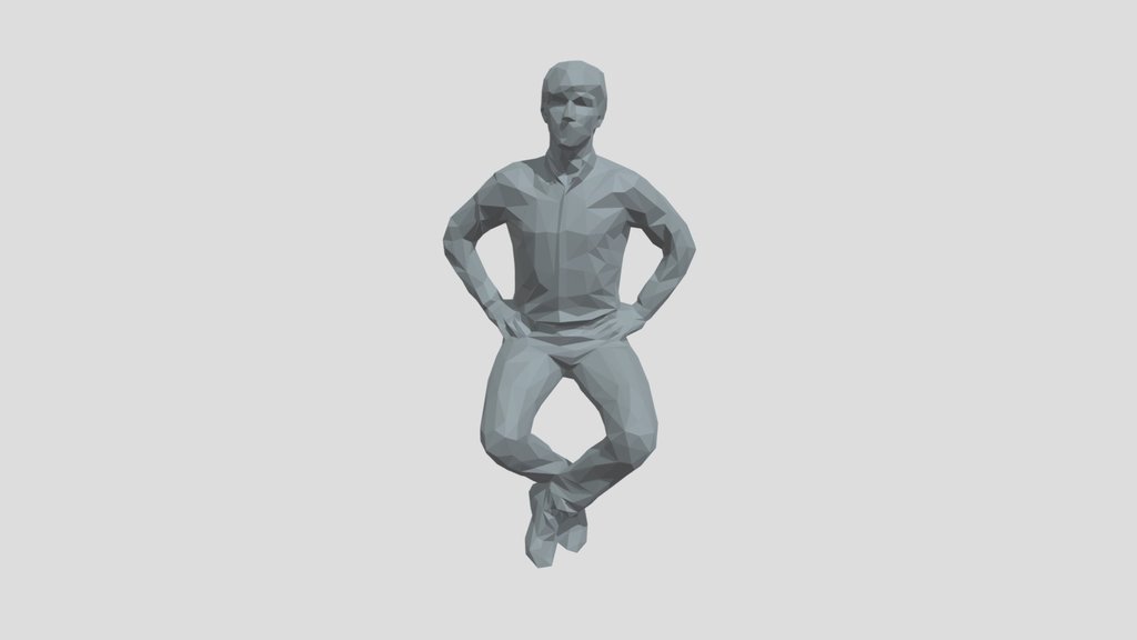 Lowpoly Male Sitting