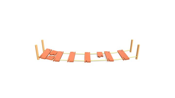 Low Poly Hanging Bridge 3D Model