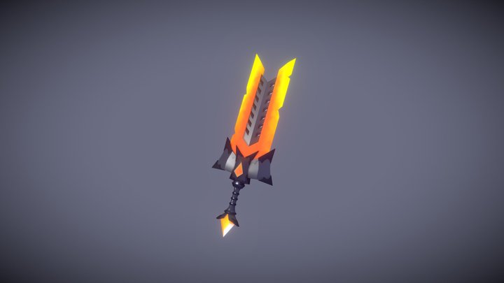 LowPoly Weapon 01 3D Model