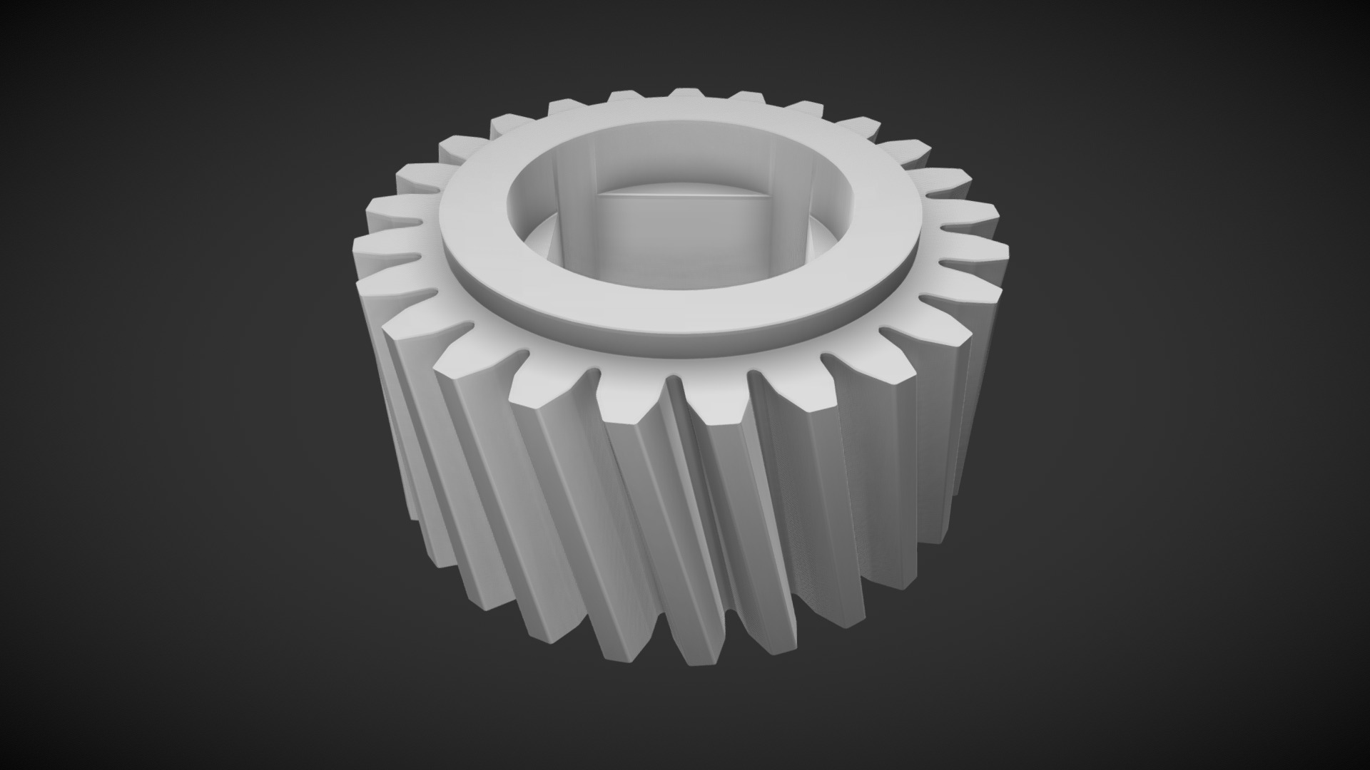 3D model Helical Gear – 3D print - This is a 3D model of the Helical Gear - 3D print. The 3D model is about a white square object.