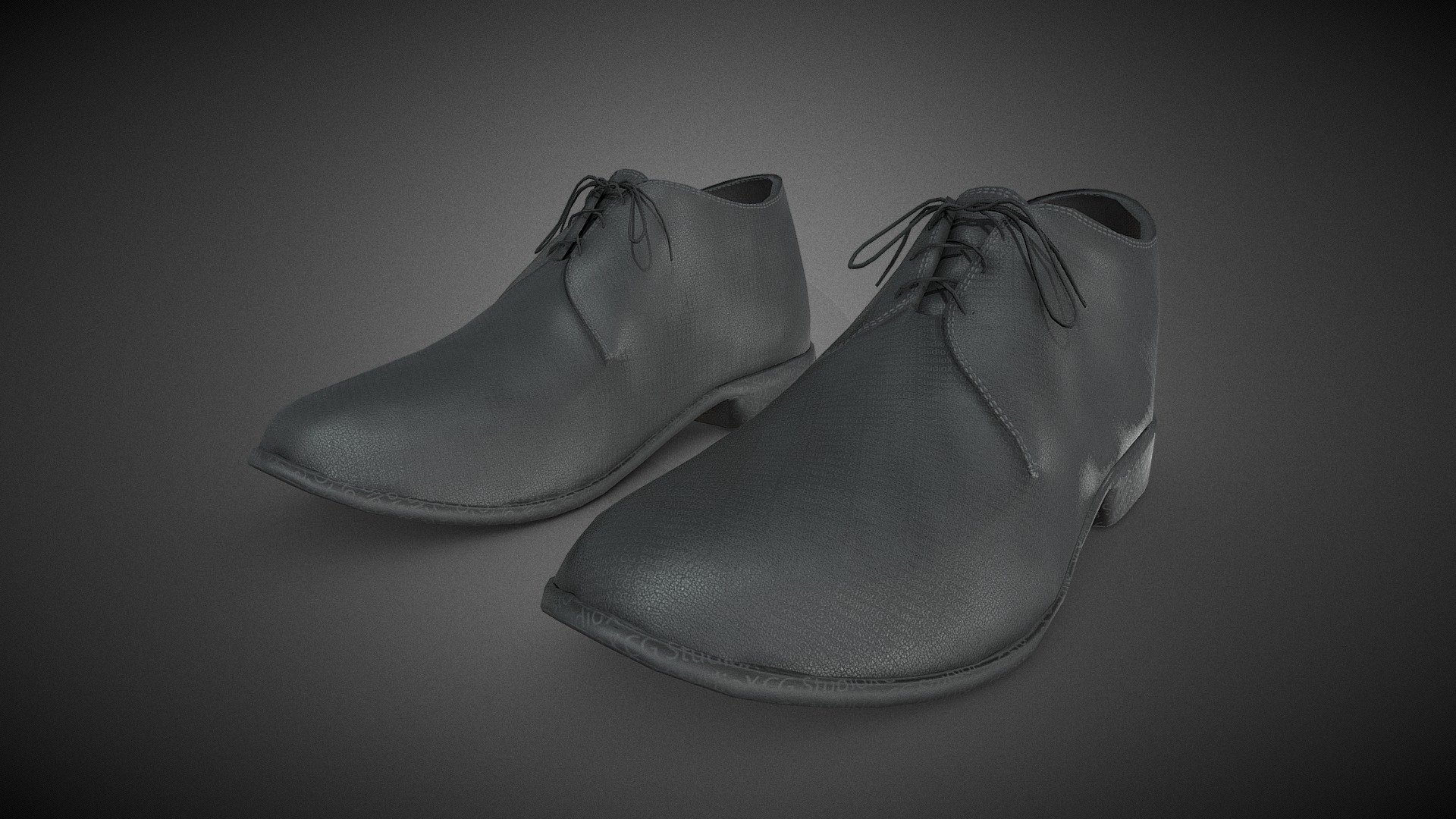 Black Leather Shoes Buy Royalty Free 3D model by CG StudioX (CG