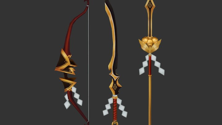 game weapons 3D Model