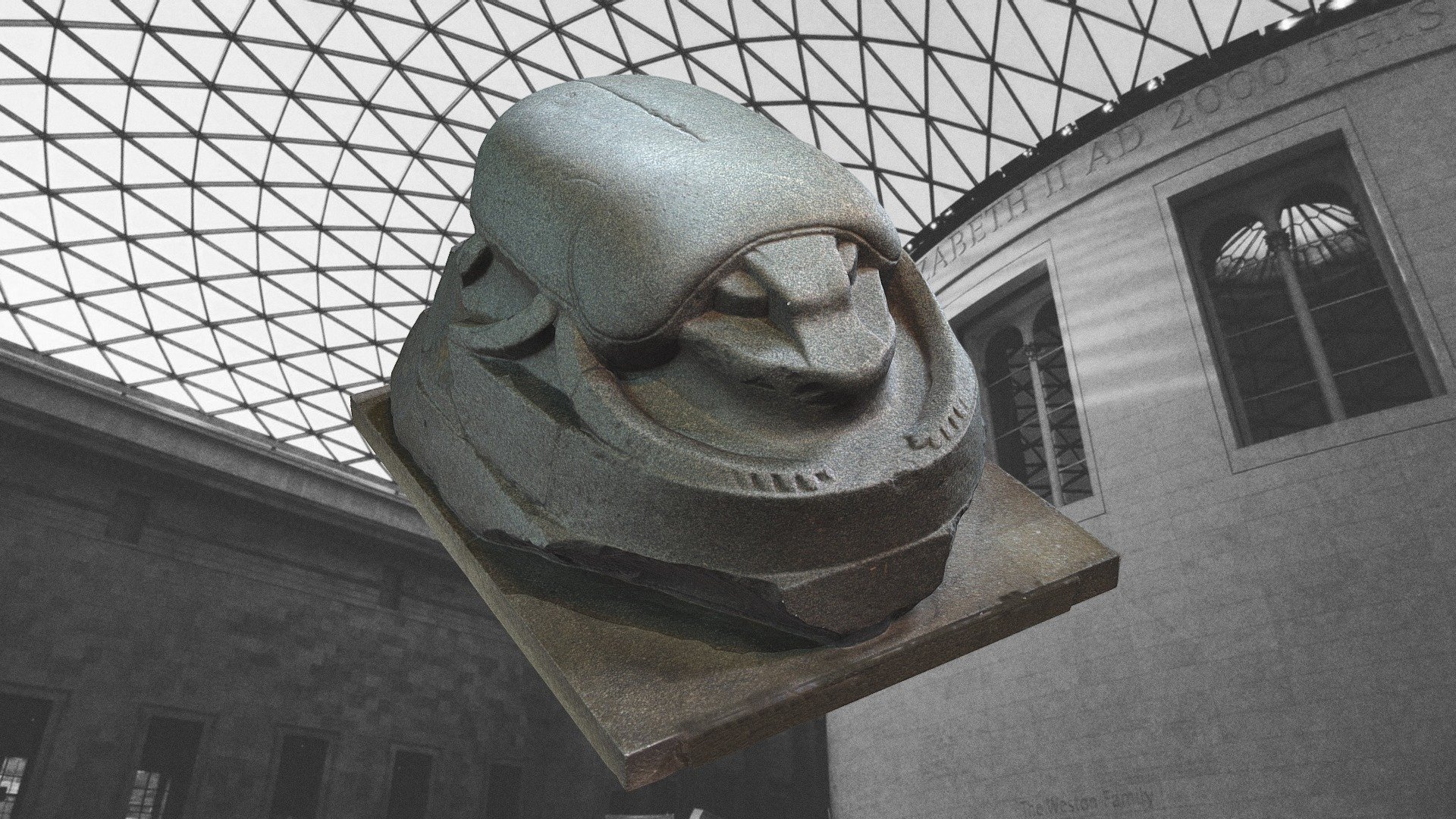 SCULPTURE OF A SCARAB BEETLE - BRITISH 2020