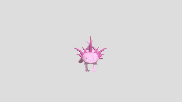 Axolotl Dragon 3D Model