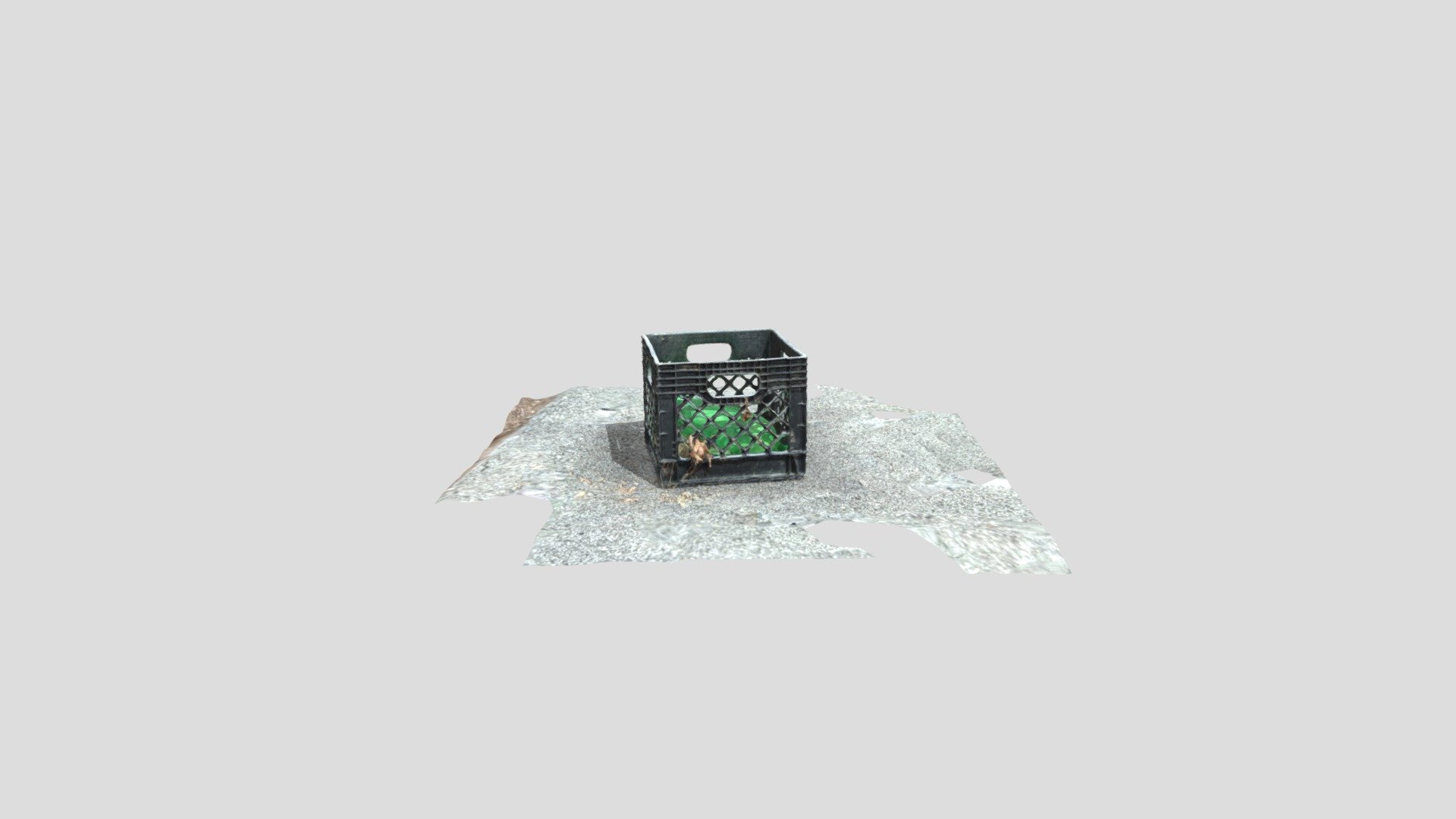 Plastic Bin with bottles, leaves — Sketchfab embed 3D viewer
