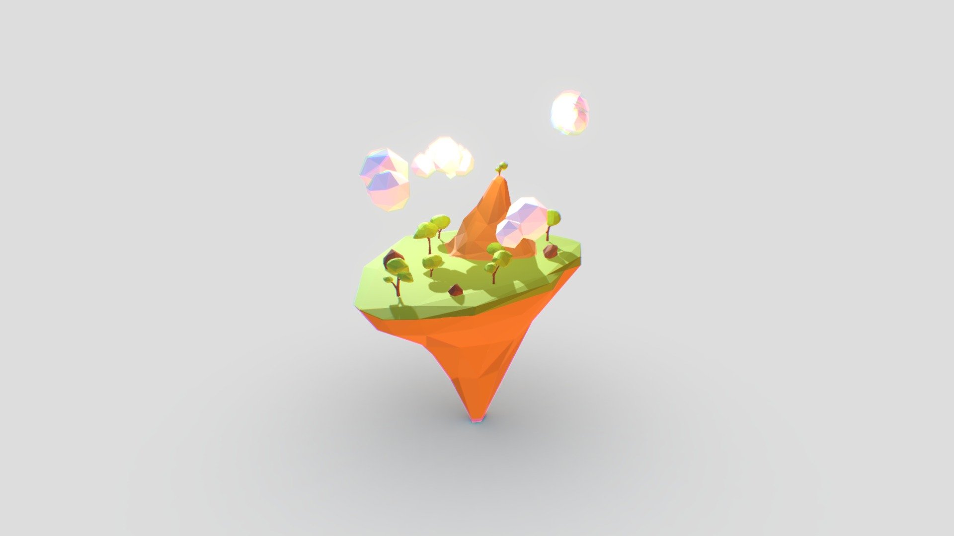 Floating Low Poly Island - Download Free 3D model by elysium2001design ...