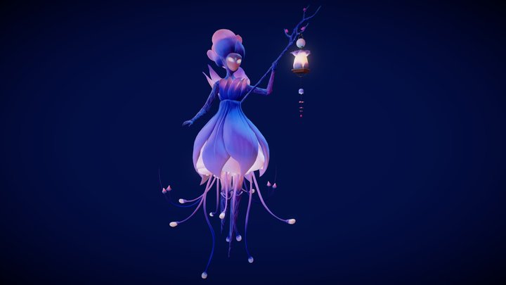 Flower Character 3D Model