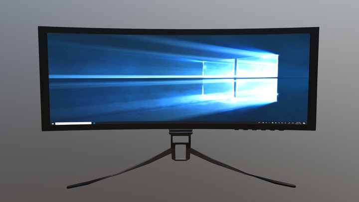 Curved Gaming Monitor 3D Model