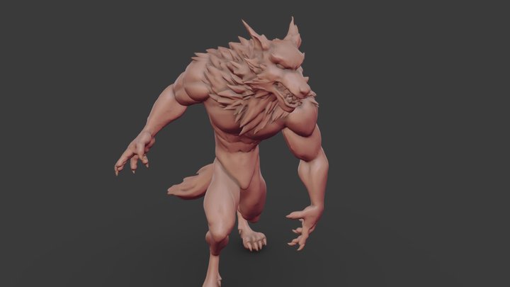 Werewolf VR Sculpt 3D Model