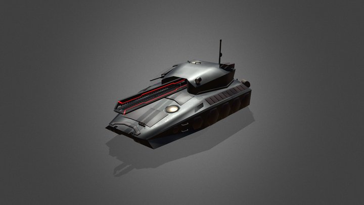PBR Gameready Sci-fi Tank 3D Model