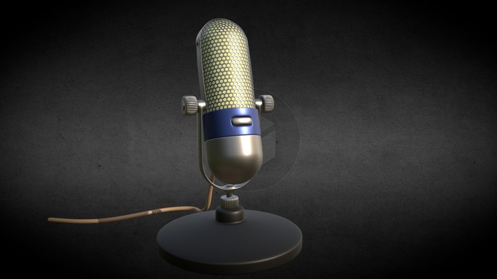 Vintage microphone 3D Model