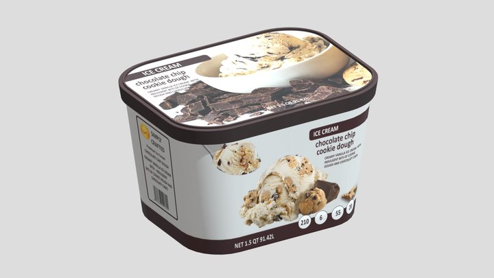 Ice Cream 04 Low Poly PBR 3D Model