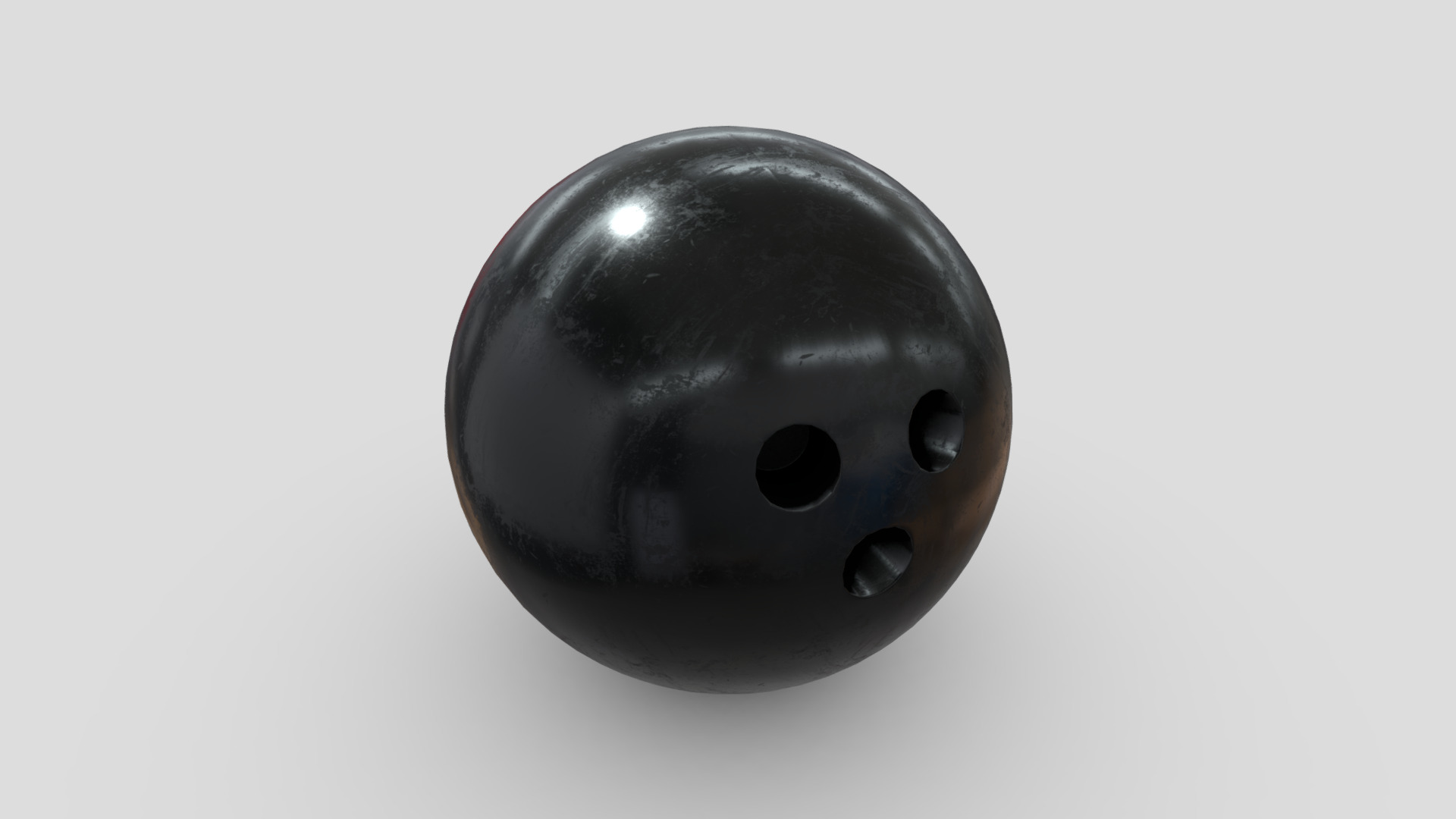 3D model Bowling Ball - This is a 3D model of the Bowling Ball. The 3D model is about a black round object.