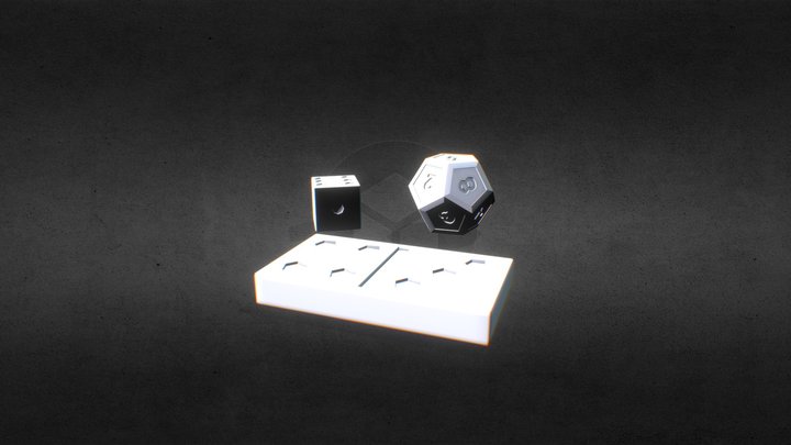 Dice and Domino 3D Model