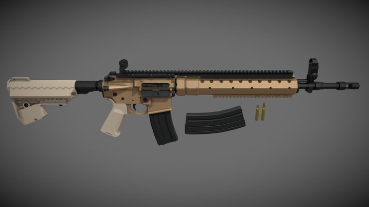 low-poly BCM Mk 12 A5 – Free 3D Model STL