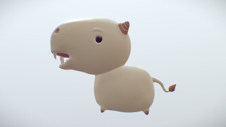 Baby Rhino Monster 3D Model