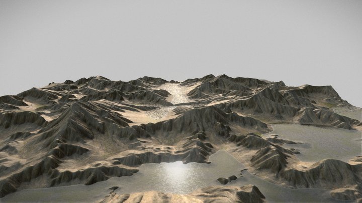 Lake Landscape 3D Model