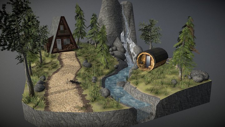 DAE Diorama - Eco House 3D Model