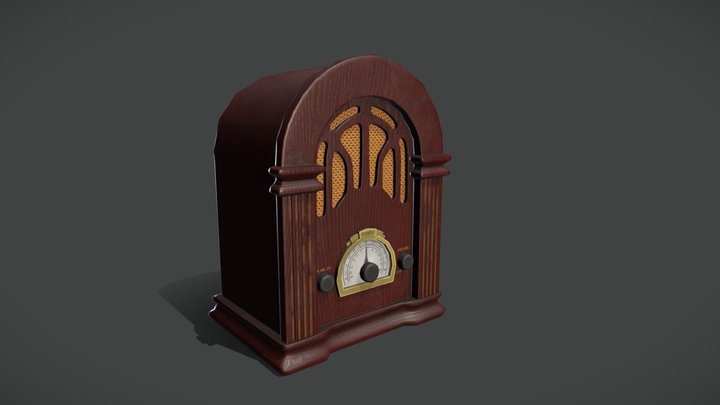 [STUDENT WORK] Vintage Radio 3D Model