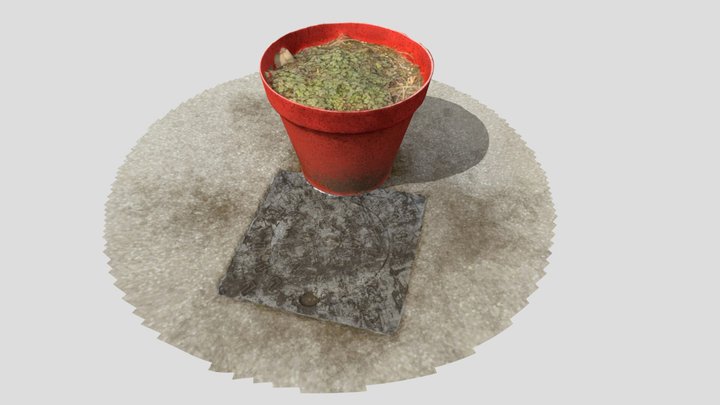 Pot Low Poly UV 3D Model