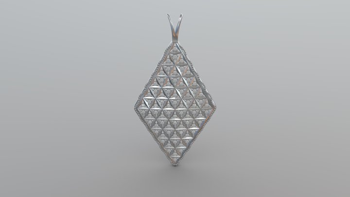 JVJEWEL-Luck Rhombus Pendant 3D Model