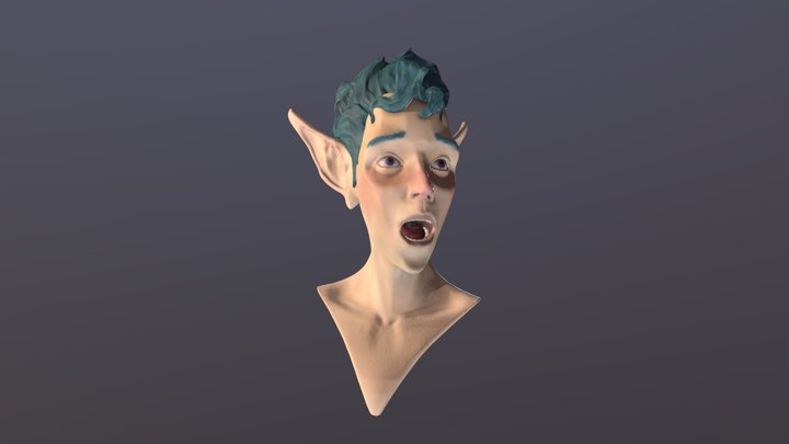 Screaming elf 3D Model