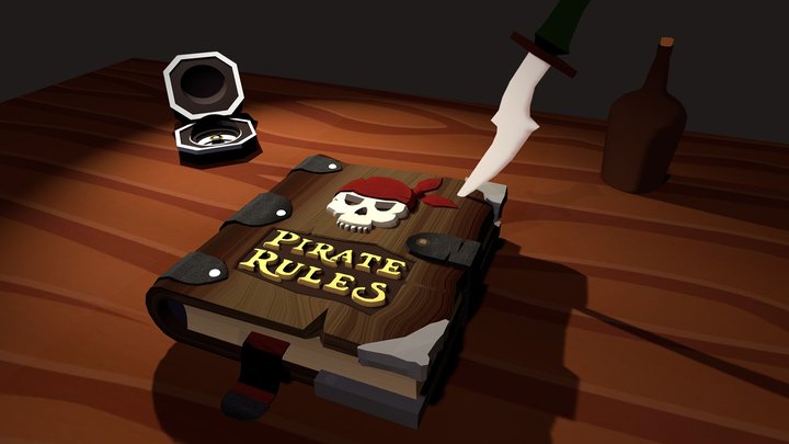 Book of Pirate Rules - Week 5 3D Model