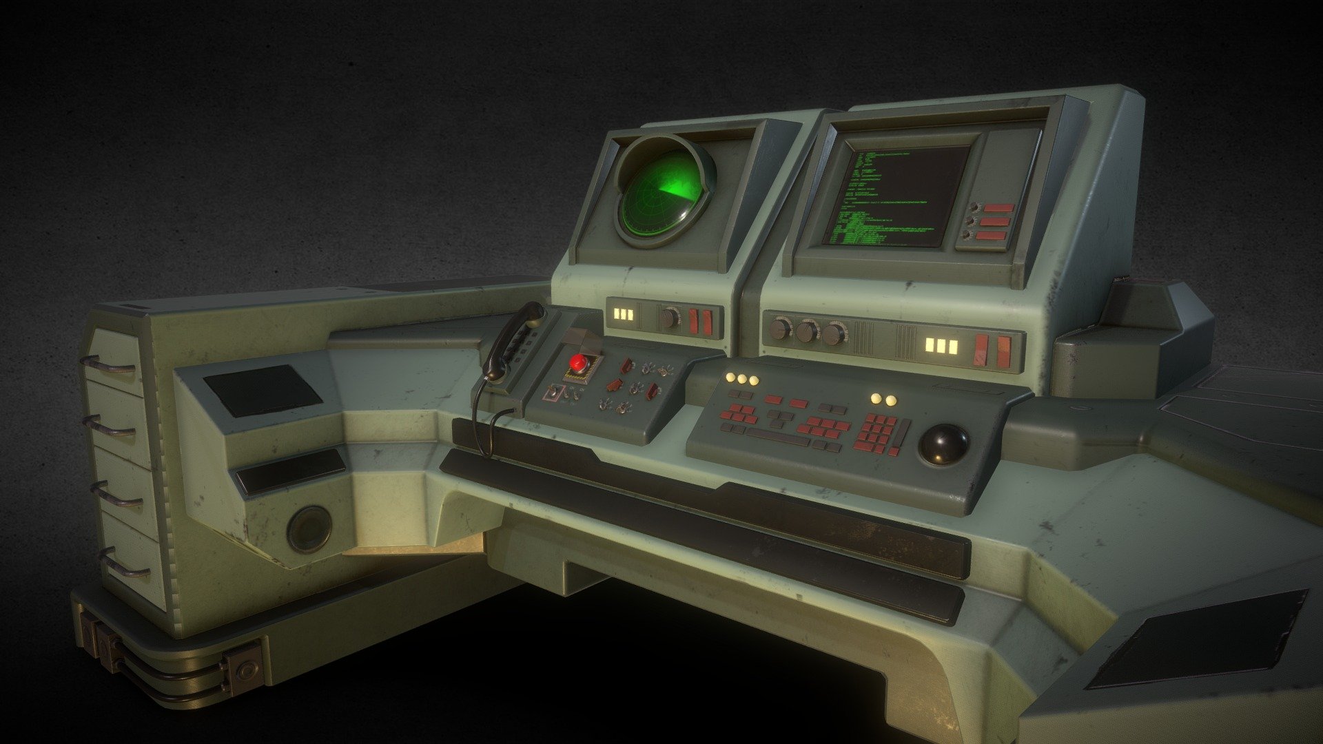 Retro Computer Table - 3D model by LoloBalo [4fb8ea9] - Sketchfab