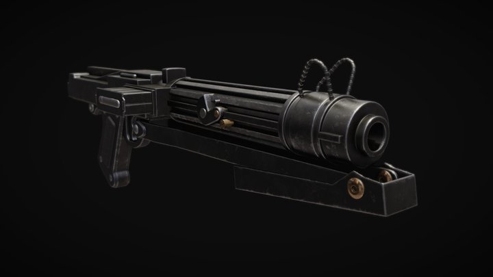 DC-15s Clone trooper blaster 3D Model